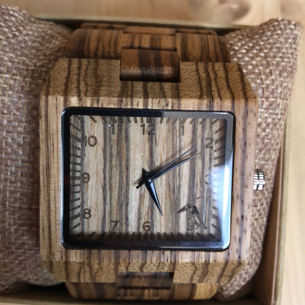 Real wood watch